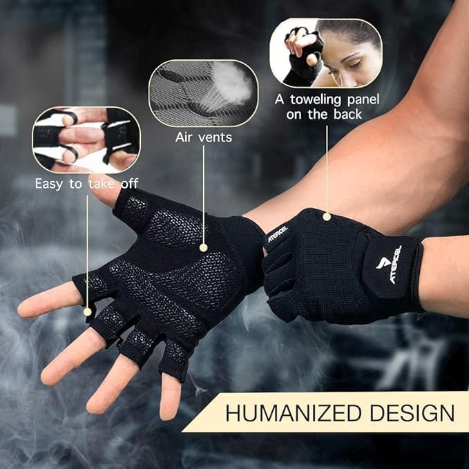 ATERCEL Weightlifting Gloves, Gym Gloves for Crossfit, Training