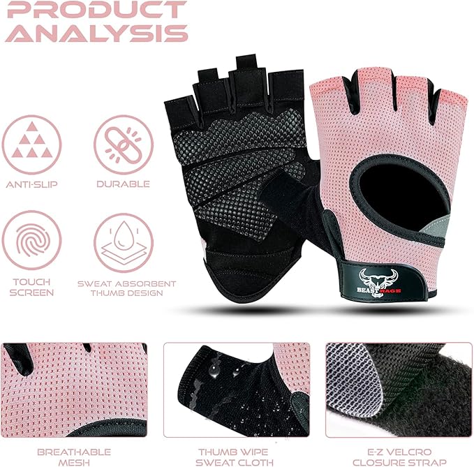 BEAST RAGE Weight Lifting Gloves for men and women